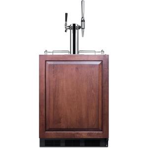 imageSummit 24quot Nitro Cold BrewCold Brew Kegerator Combination Dual Tap Kit ADA Compliant Stainless Steel  SBC58BLBIADACMTWINBlack