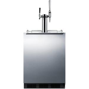 imageSummit 24quot Nitro Cold BrewCold Brew Kegerator Combination Dual Tap Kit ADA Compliant Stainless Steel  SBC58BLBIADACMTWINStainless Steel