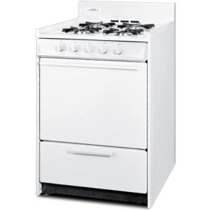 imageSummit 24quot Propane Gas Range Battery Start OffGrid Oven 4 Open Burners 292 cuft Capacity White WLM610PWhite