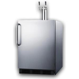 imageSummit 24quot Undercounter BuiltIn Kegerator Dual Tap Kit ADACompliant Stainless Steel  SBC58BLBICSSADA