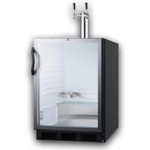 imageSummit 24quot Undercounter Kegerator Dual Tap Kit ADACompliant Glass Door SBC56GBIADABlack