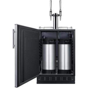 imageSummit 24quot Undercounter Kegerator Dual Tap Kit Stainless Steel  SBC7BRSNitro Coffee