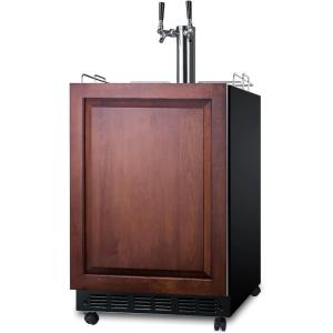 imageSummit 24quot Undercounter Kegerator Dual Tap KitPanel Ready SBC7BRSIF Panel is not IncludedBlack