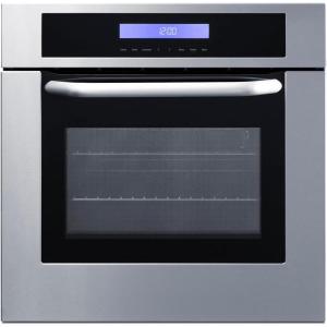 imageSummit 24quot Wide Electric Wall Oven Brushed Stainless Steel ADA Compliant 208240V SEW24SSXStainless Steel