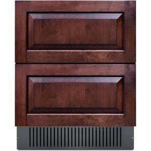 imageSummit 27 Two Drawer Refrigerator Outdoor Drawer Refrigerator 483 cuft Capacity Panel Ready SPR275OS2DPNR Panels not includedStainless SteelBlack
