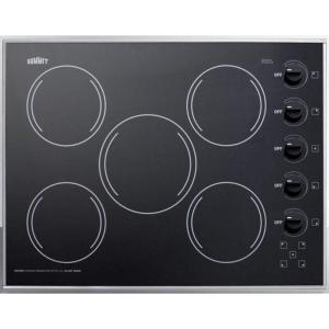 imageSummit 27quot Electric Cooktop 5Burners 230V Radiant Cooktop Black CR5B273BBlack