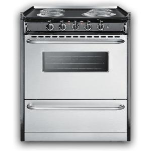 imageSummit 30 Electric Range 220V Electric Coil Burners 37 cuft Oven ADA Complaint Stainless Steel TEM210BRWYStainless Steel