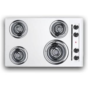 imageSummit 30quot 4 Burner Electric Cooktop 230 Volt Coil Electric Cooktop White WEL05white