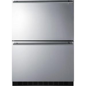 imageSummit ADFD243 24quot Wide 2Drawer AllFreezer ADA Compliant 371 cuft Capacity Builtin Capable Child Lock Open Drawer Alarm Stainless Steel Drawers Frostfree Operation Panel Not Included