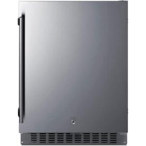 imageSummit ASDS2413CSS Summit ASDS2413C 24 Inch Wide 30 Can Capacity Wine and Beverage Cooler Combo with Factory Installed LockStainless Steel