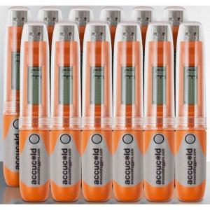 imageSummit Appliance DLSA11CAL12P Set of 12 Portable NIST Calibrated USB Temperature Data Loggers with LCD Display and NIST Certificate Userset Logging Interval Visual Alarm Indicator