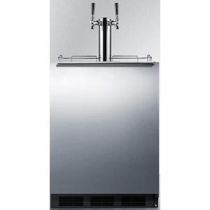 imageSummit Appliance SBC58BLBIADACFTWIN BuiltIn Undercounter ADA Height Commercially Listed Dual Tap Cold Brew Coffee Dispenser with Automatic Defrost Stainless Steel Wrapped Door and Black Cabinet