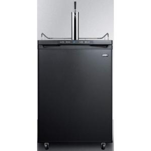 imageSummit Appliance SBC635MCF Cold Brew Coffee Dispenser in Black with a Complete Stainless Steel Tap Kit and Nitrogen Tank Included Automatic Defrost Digital Thermostat Deep Chill Function