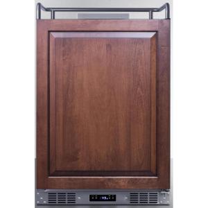 imageSummit Appliance SBC682NKPNR 24quot Wide BuiltIn Kegerator Panel Not Included Stainless Steel Cabinet Wire Shelves Auto Defrost Digital Thermostat Sealed Back 3363quot H x 2375quot W x 2425quot D