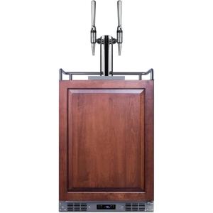 imageSummit Appliance SBC682PNRNCFTWIN Panel Ready 24quot Wide Builtin Nitro Coffee Kegerator Panel Not Included 56 cuft Interior Dispenses Nitro Coffee Dual Tap System Weatherproof DesignPanel Ready