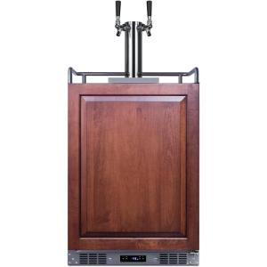 imageSummit Appliance SBC682PNRWKDTWIN Panel Ready 24quot Wide Builtin Wine Kegerator Panels Not Included 56 cuft Capacity Triple Tap System Automatic Defrost Digital Thermostat Memory IC FunctionPanel Ready