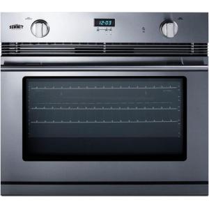 imageSummit Appliance SGWOGD30 30quot Stainless Steel Gas Wall Oven w LP Conversion Kit Included Electronic Ignition Large Window and Adjustable ShelvesStainless Steel