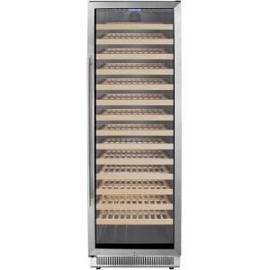 imageSummit Appliance SWC1926BCSS 24quot Wide Single Zone Wine Cellar Builtin Capable Stainless Steel Trimmed Glass Door 165 Bottles Capacity LED Lighting Factoryinstalled Lock Open Door Alarm