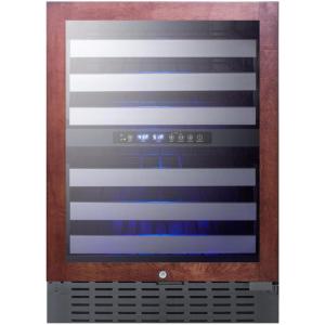 imageSummit Appliance SWC532BLBISTPNR Commercially Approved Dual Zone 24quot Wide BuiltIn Wine Cellar with PanelReady Glass Door Full Extension Shelves Digital Thermostat and Black Cabinet