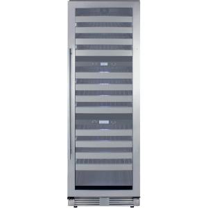 imageSummit Appliance SWCP1988TCSS 24quot Wide Triple Zone Wine Cellar 2 Cooling Systems Double Pane Tempered Glass Door Digital Thermostats LED Lighting Factoryinstalled Lock Open Door Alarm