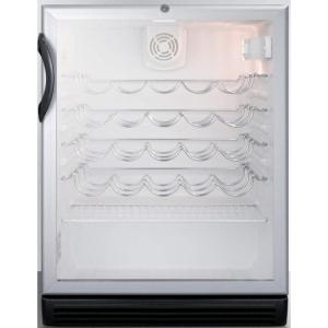 imageSummit SWC6GBLBIADA Wine Chiller Beverage Refrigerator GlassBlack