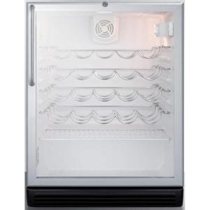 imageSummit SWC6GBLTBADA Wine Chiller Beverage Refrigerator GlassBlack