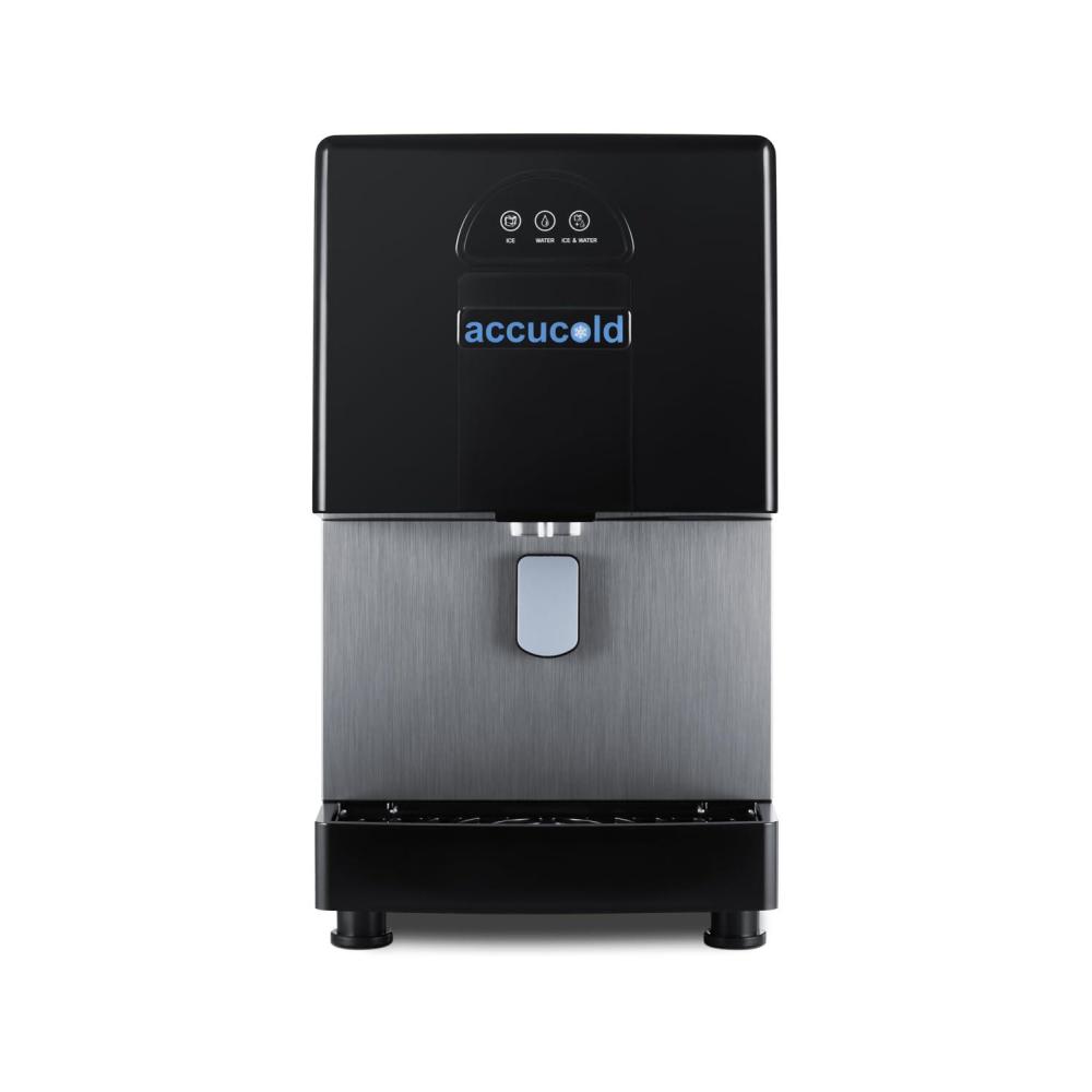 imageAccucold Commercial Ice ampamp Water Dispenser Countertop 160 lbs Nugget Ice Production Per Day 53 lbs of Storage Filter Kit Included AIWD160FLTR
