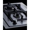 imageSummit 15quot 2 Burner Gas Cooktop Stainless steel Cast Iron With Stainless Steel Trim Kit GCJ2SSTK15