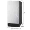 imageSummit 15quot Clear Ice Maker 50 lb Production Capacity Energy Star Stainless Steel BIM44GStainless Steel