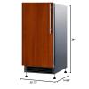 imageSummit 15quot Ice Maker Drain Free Builtin Ice Maker 25lb Production Capacity Panel Ready BIM26H34IF Panel not Included34 Inch Standard Height