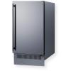imageSummit 18quot Clear Ice Maker 60 lb Production Capacity ADA Compliant Stainless Steel BIM182ADALHD Left Handed Door SwingRight Hand Door