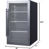 imageSummit 19 Beverage Center Indoor or Outdoor Beverage Cooler 313 cuft Capacity ADA Compliant 17 Shallow Depth Stainless Steel ampamp Glass SPR488BOSADABlack