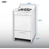 imageSummit 20quot Gas Range Battery Ignition 4 Opened Burners 246 cuft Capacity oven white WNM110P