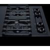 imageSummit 24quot 4 Burner Gas Cooktop Sealed Burners Black Cast Iron Grates Made in the USA TTL033SBlack