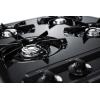 imageSummit 24quot 4Burner Gas Cooktop Open Burners Battery Start Ignition Gas Cooktop Made in the USA Black TNL03PBlack