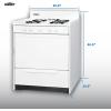 imageSummit 30quot Gas Range 4 Opened Burners 37 cuft Capacity oven White WNM2107