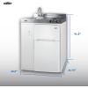 imageSummit 30quot Wide AllInOne Kitchenette 2Door RefrigeratorFreezer 2Burner Cooktop Sink and Storage White C30ELWhite