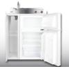 imageSummit 30quot Wide AllInOne Kitchenette 2Door RefrigeratorFreezer 2Burner Cooktop Sink and Storage White C30ELWhite