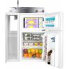 imageSummit 30quot Wide AllInOne Kitchenette 2Door RefrigeratorFreezer 2Burner Cooktop Sink and Storage White C30ELWhite
