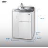 imageSummit 30quot Wide AllInOne Kitchenette 2Door RefrigeratorFreezer 2Burner Smoothtop Cooktop Sink and Storage White C30ELGLASSWhite Door  White