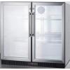 imageSummit 36 Beverage Center 74 cuft Capacity Commercial Beverage Center French Door Stainless Steel ampamp Glass SCR7012DBCSS
