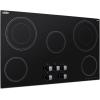imageSummit 36quot Electric Cooktop 5Burners 208240V Radiant Cooktop Black CR5B36MBBlack