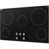 imageSummit 36quot Electric Cooktop 5Burners 208240V Radiant Cooktop Black CR5B36MBBlack
