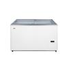 imageSummit 43quot Ice Cream Chest Freezer with 2 Sliding Tempared Glass Lids  Commercial Display Case for Store Supermarket  117 Cu Ft 2 Wire Baskets 43quotW x 2325quotD x 315quotH Steel White 115V NSF
