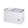 imageSummit 43quot Ice Cream Chest Freezer with 2 Sliding Tempared Glass Lids  Commercial Display Case for Store Supermarket  117 Cu Ft 2 Wire Baskets 43quotW x 2325quotD x 315quotH Steel White 115V NSF