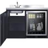imageSummit 48quot Bar with Sink Beverage Center Capacity 50 cuft Kitchenette with Sink Stainless Steel and Black CK48NCSINKLLeft Side Sink
