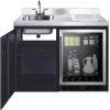 imageSummit 48quot Bar with Sink Beverage Center Capacity 50 cuft Kitchenette with Sink Stainless Steel and Black CK48NCSINKLLeft Side Sink