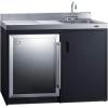 imageSummit 48quot Bar with Sink Beverage Center Capacity 50 cuft Kitchenette with Sink Stainless Steel and Black CK48NCSINKLRight Side Sink