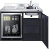 imageSummit 48quot Bar with Sink Beverage Center Capacity 50 cuft Kitchenette with Sink Stainless Steel and Black CK48NCSINKLRight Side Sink