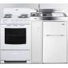 imageSummit 54quot AllinOne Kitchenette with Electric Coil Range RefrigeratorFreezer Sink White ACK54COILW